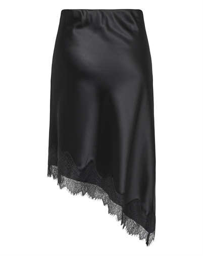 Only - ONLFaraya Satin Lace Nederdel - Black